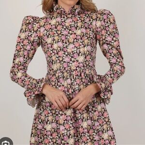 BATSHEVA NEW FROM THE REALREAL High collar puff sleeve Prairie elegant floral🌸